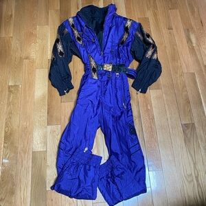 Vintage Purple Ski Suit